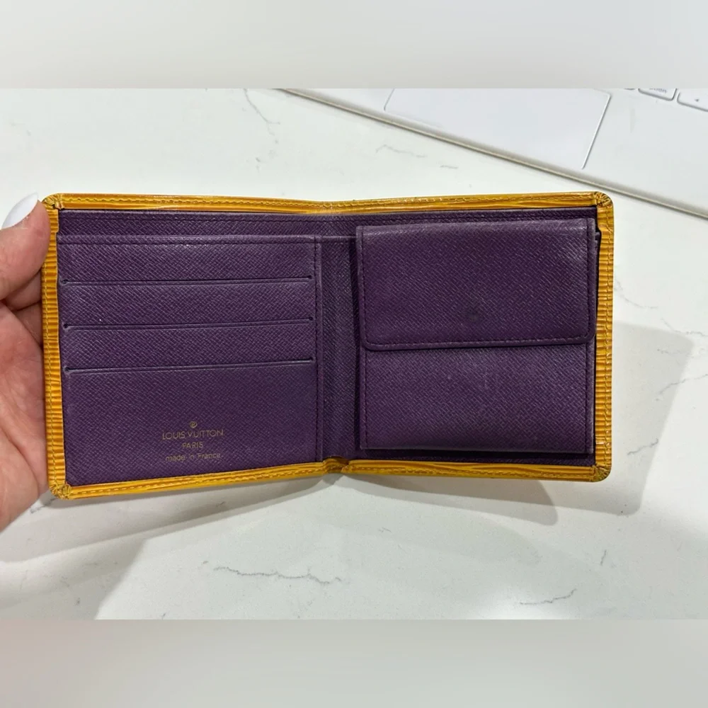 Louis Vuitton Rare Epi Yellow Leather Wallet